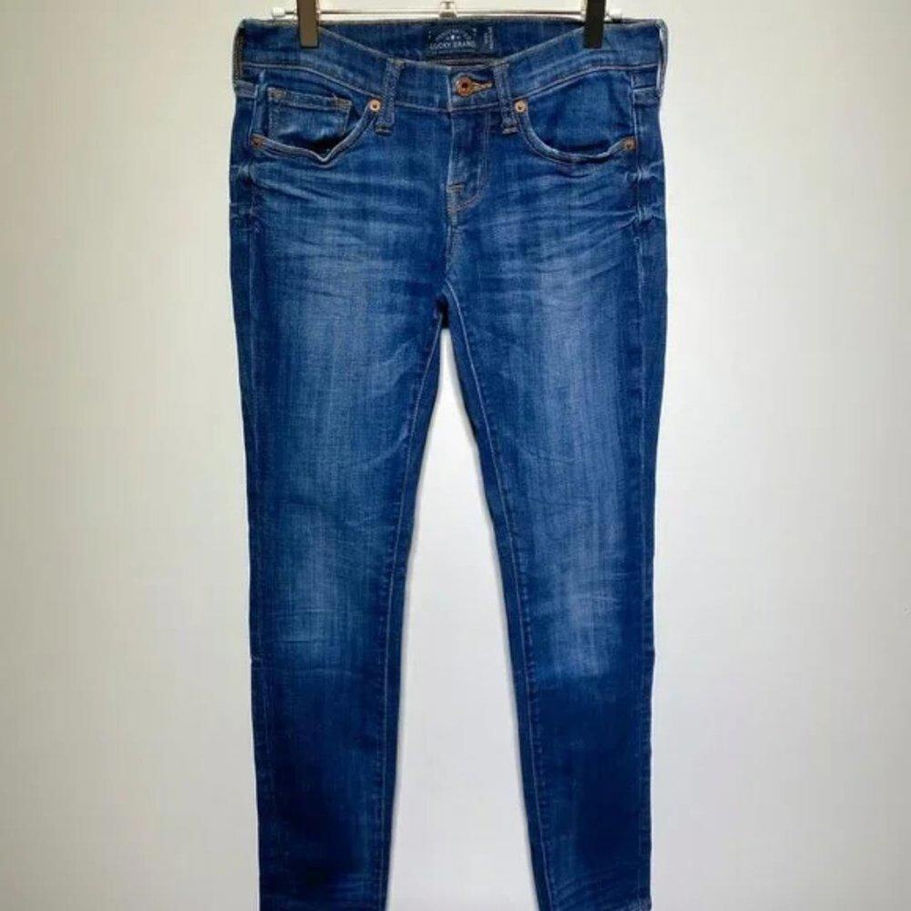 Lucky Brand Womens Denim Blue Charlie Skinny Jeans Size 25R